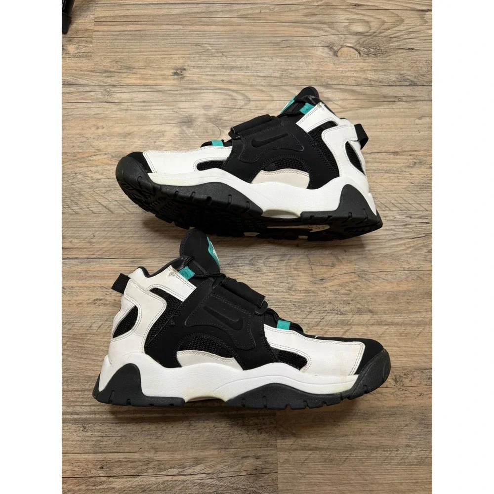 Nike Air Barrage Mid White Black Cabana Hyper Jade AT7847-001 Mens 11.5 Sneakers